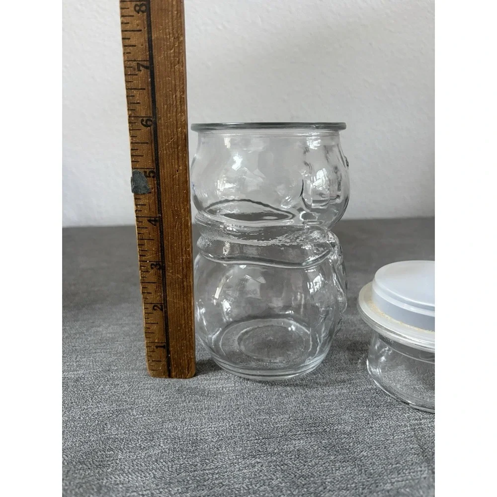 Christmas Snowman Apothecary Clear‎ Glass Small 8